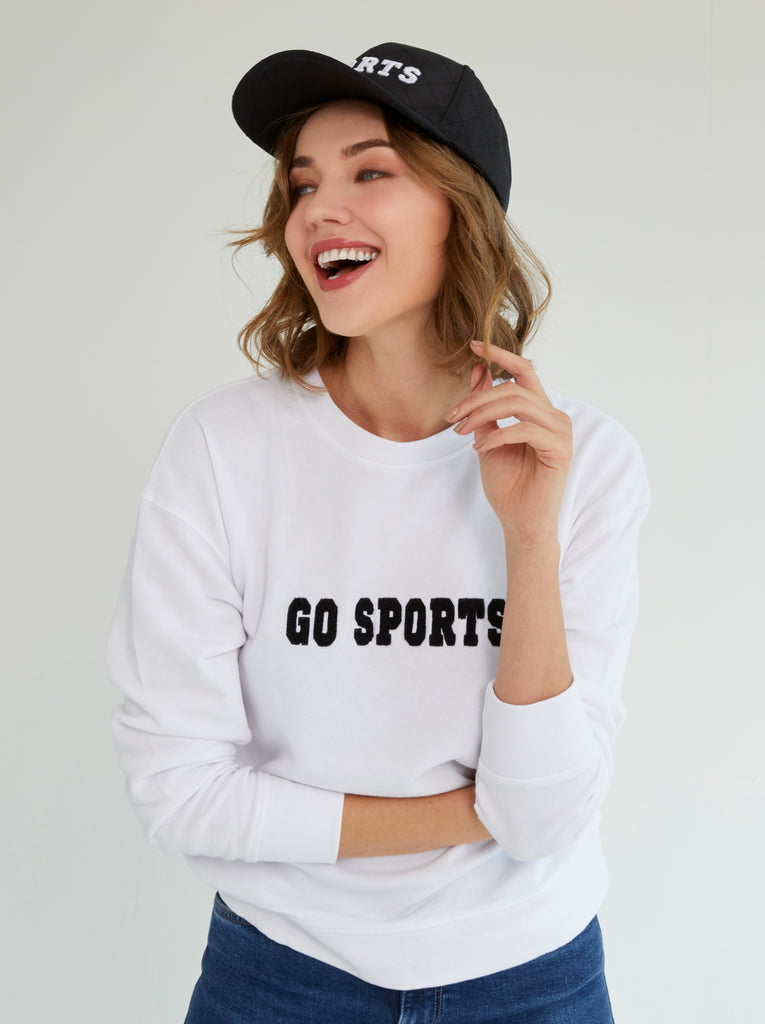 Shiraleah "Go Sports" Sweatshirt-White