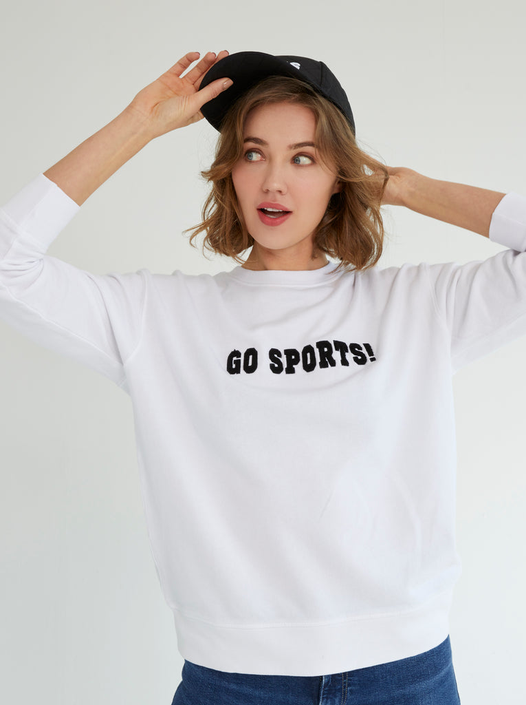 Shiraleah "Go Sports" Sweatshirt-White