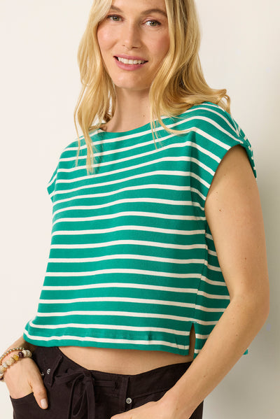Z Supply Tilly Striped Top -Rainforest