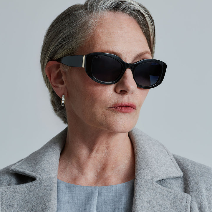 DIFF Eyewear Devil Wears Prada "Miranda" Polarized Sunglasses-Black Grey Gradient