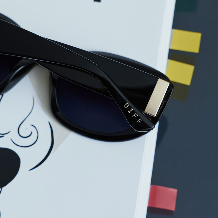 DIFF Eyewear Devil Wears Prada "Miranda" Polarized Sunglasses-Black Grey Gradient