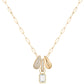 LeMel “Lucy” Bezel Charm Necklace-Gold