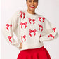 Shiraleah "Red Bows" Sweater-Ivory