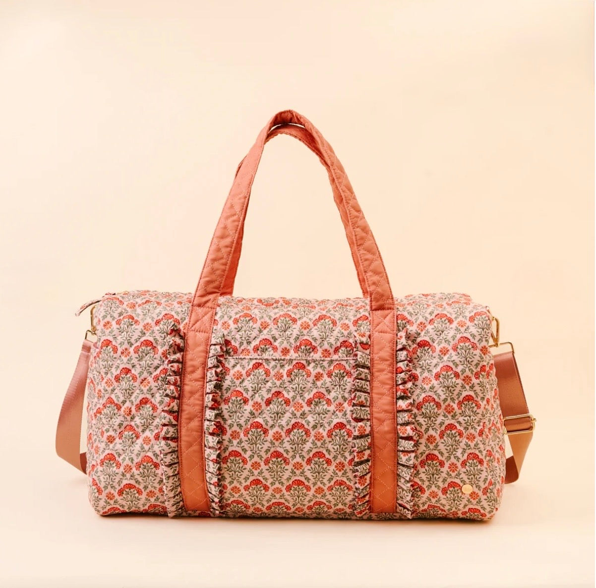 The Darling Effect On-the-Go Quilted Weekender Bag-Everbloom Dusty Rose