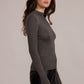 Lucy Paris "Susanna" Mockneck L/S Top-Grey