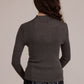 Lucy Paris "Susanna" Mockneck L/S Top-Grey