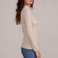 Lucy Paris "Ellis" Mockneck Top-Beige