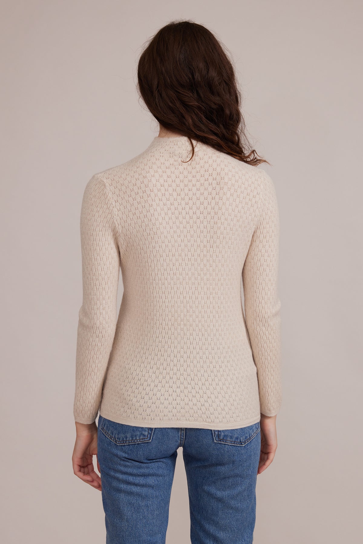 Lucy Paris "Ellis" Mockneck Top-Beige