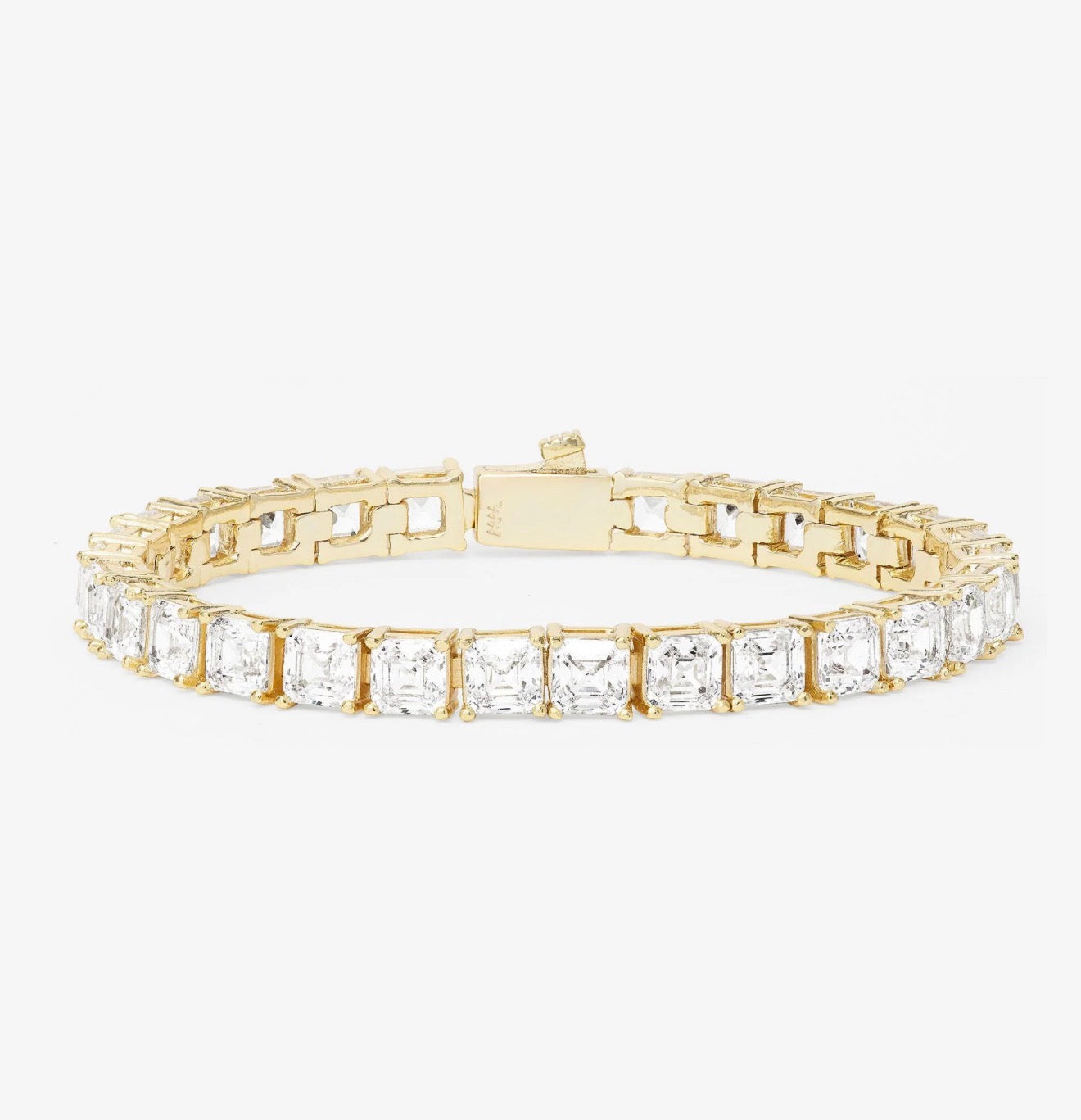 Melinda Maria Queen’s Tennis Bracelet-Gold/White