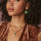Kendra Scott Daphne Link & Chain Necklace-Gold Bronze Veined Malachite