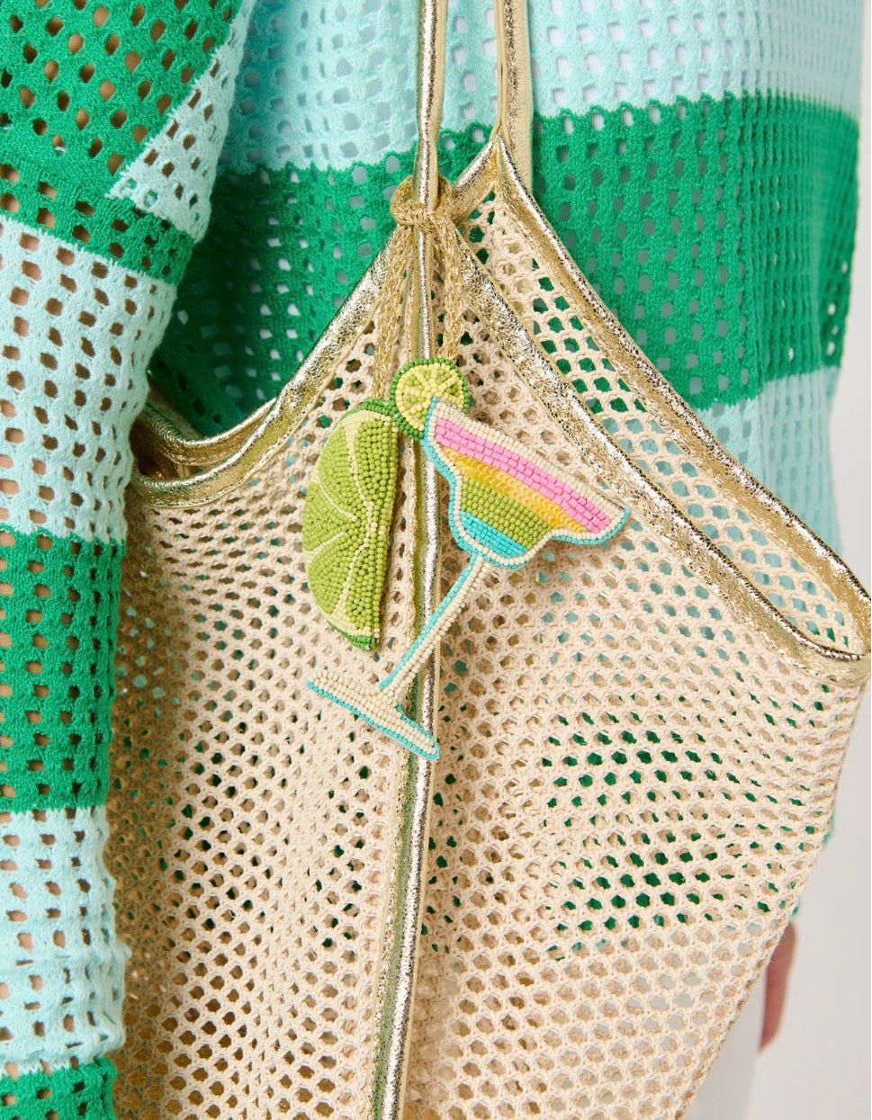 Shiraleah "Lime/Margarita” Beaded Bag Charm