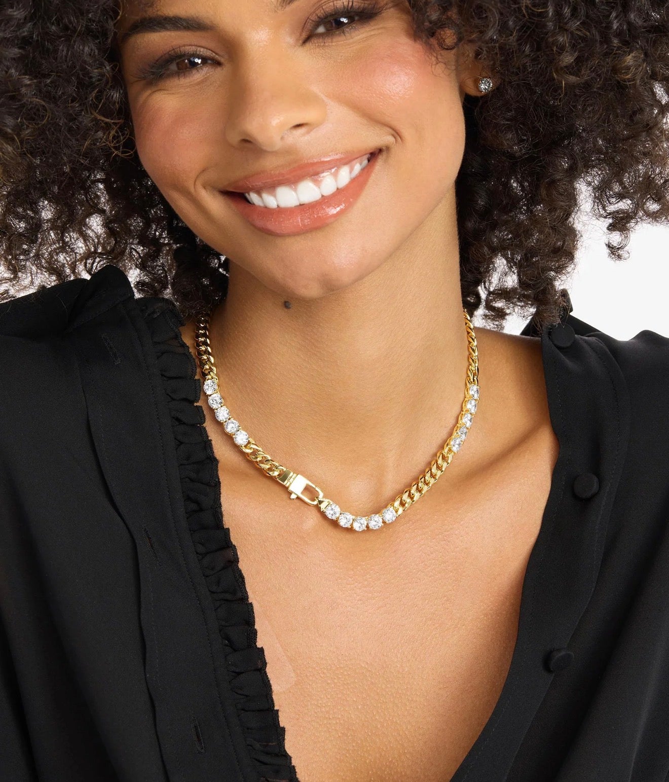 Melinda Maria “Julian’s Obsessed with Diamonds” Necklace Gold/White