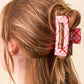 The Darling Effect Claw Clip-Festive Plaid