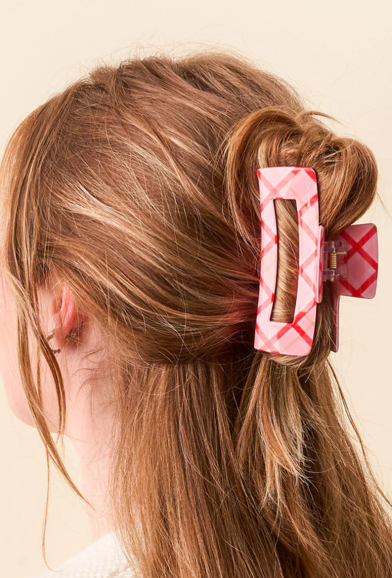 The Darling Effect Claw Clip-Festive Plaid