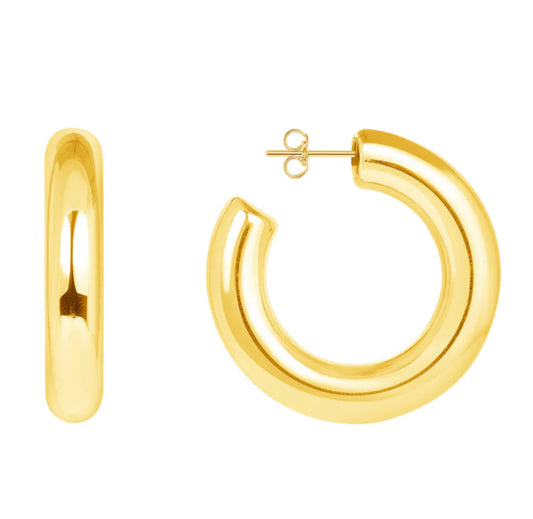LeMel Tube Hoop Earrings-Large