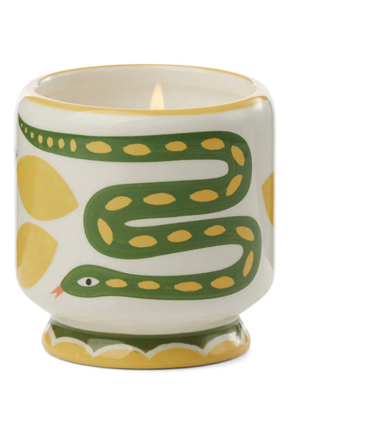Paddywax Handpainted A Dopo "Snake" Candle - Wild Lemongrass - 8oz