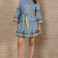 Hale Bob “Idalia” Pintuck Dress - Blue