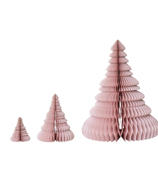Handmade Folding Honeycomb Trees-Pink