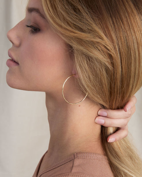 Bryan Anthonys "Simplicity" Maxi Hoops-Silver