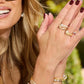 Melinda Maria “Knot” Ring- Gold/White CZ