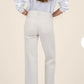 Kut from the Kloth "Charlotte" High Rise Wide Leg-Ecru