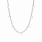 Julie Vos "Dolce” Delicate Station Necklace- Silver/Pearl