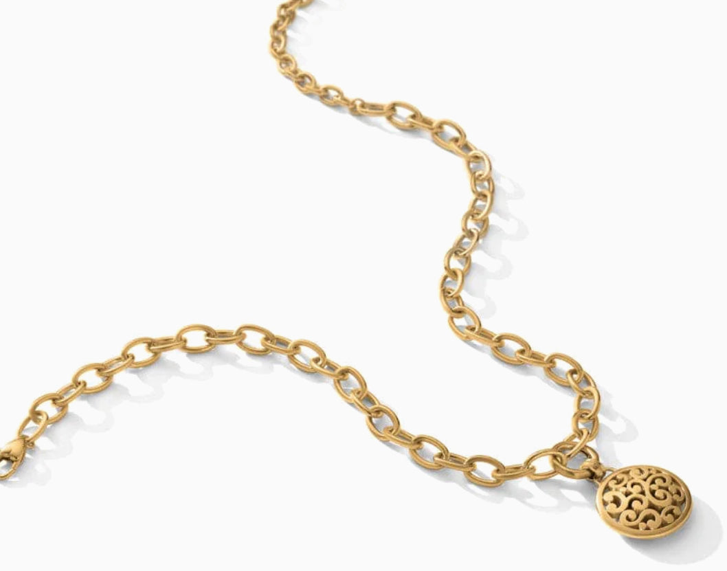 Brighton Contempo Medallion Charm Necklace-Gold