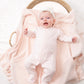 Bei Bei Ruffle Knit Blanket- Petal Pink