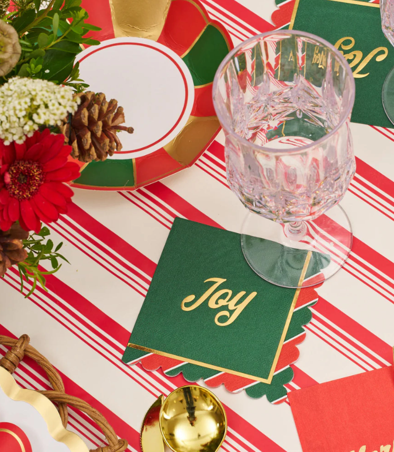 Sophistiplate “Joyful Christmas” Cocktail Napkin