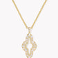 Kendra Scott Abbie Crystal Long Pendant Necklace-Gold Neutral Mix