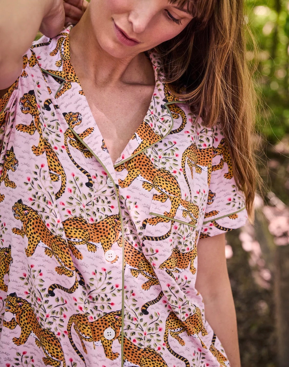 Printfresh "Bagheera" Organic Pima Modal Knit Short PJ Set-Blush