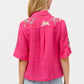 Johnny Was Relaxed Kimono Shirt-Pink Peacock