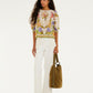 Farm Rio Sand Tropical Scarf Blouse