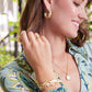 Spartina 449 Posy Party Hoop Earrings-Gold