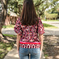 THML “Josephine” Top - Burgundy Mix