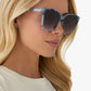 DIFF Eyewear “Gia” Retro Blue Tortoise + Grey Gradient Sunglasses