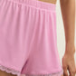 Z Supply Amour Lace Trim Short-Pink Crush