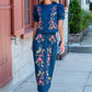 Elizabeth James “Frankie” Skirt-Denim Floral Embroidery