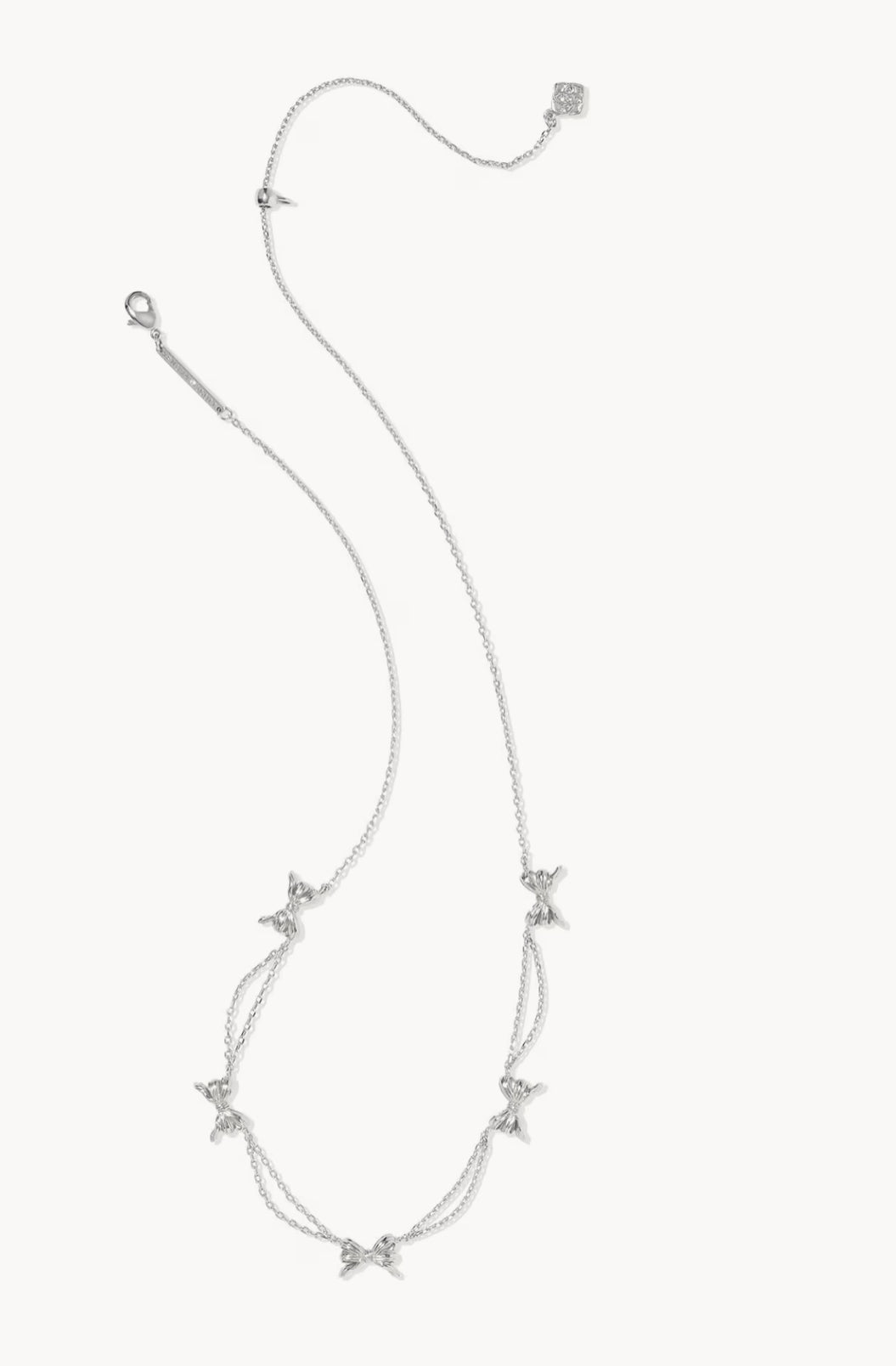 Kendra Scott Bow Strand Necklace-Silver