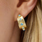 Spartina 449 Estate Petite Hoop Earrings-Blue