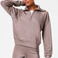 Spanx AirEssentials Half Zip-Smoke Silver