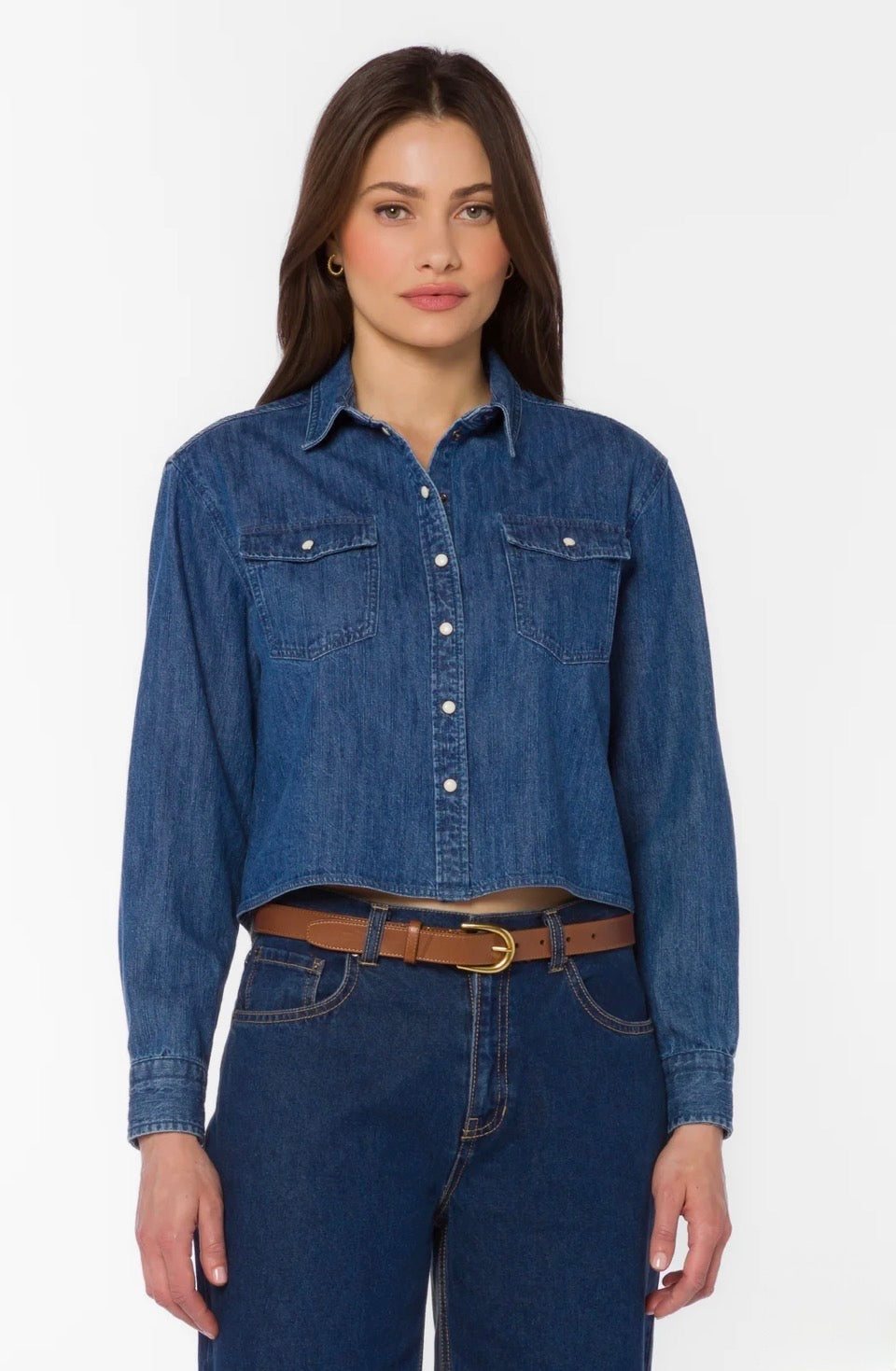 Velvet Heart "Wilson" L/S Pearl Button Top- Calva