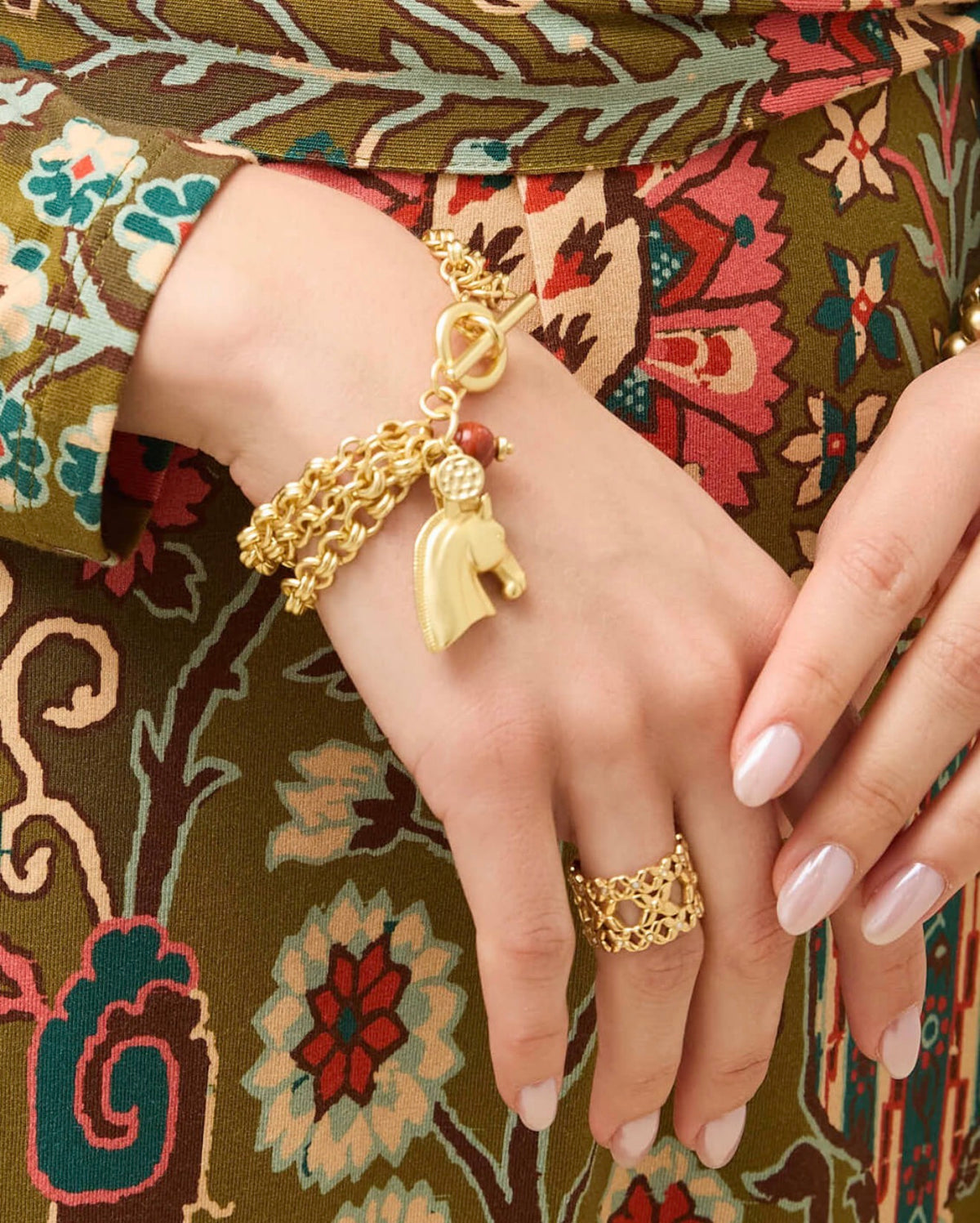 Spartina 449 Trixie Toggle Bracelet-Gold