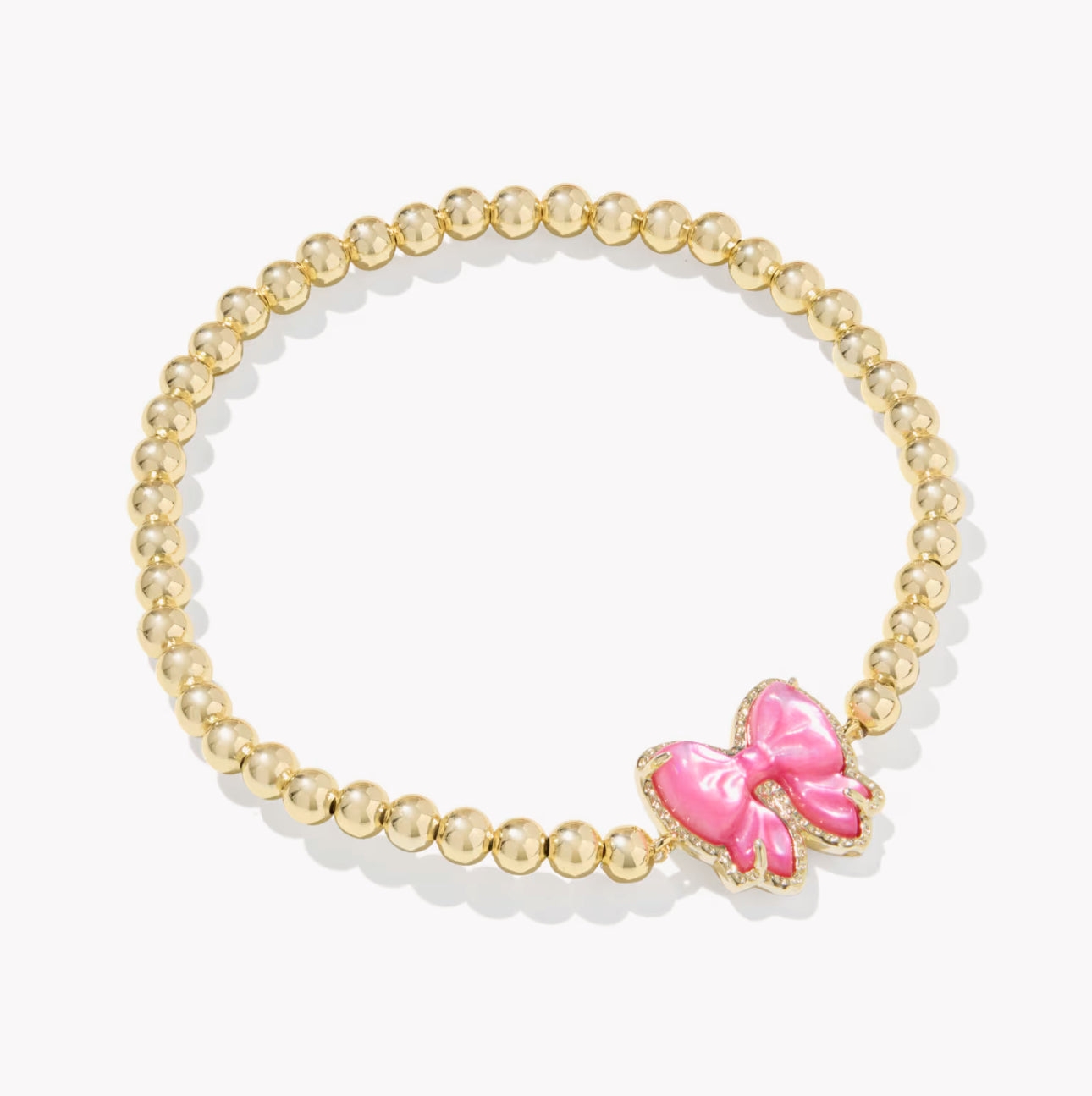 Kendra Scott Haley Bow Stretch Bracelet-Gold Rose Violet MOP
