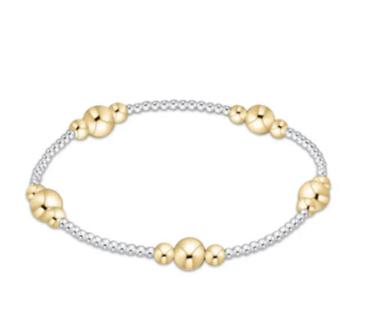 Enewton “Classic Purpose” Pattern 6mm Bead Bracelet-Mixed Metal