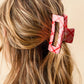 The Darling Effect Claw Clip-Festive Plaid