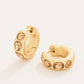 Spartina 449 Manor Gem Hoop Earrings-Bronze
