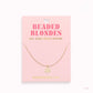 Beaded Blondes "Texas A&M" Charm Necklace-Gold
