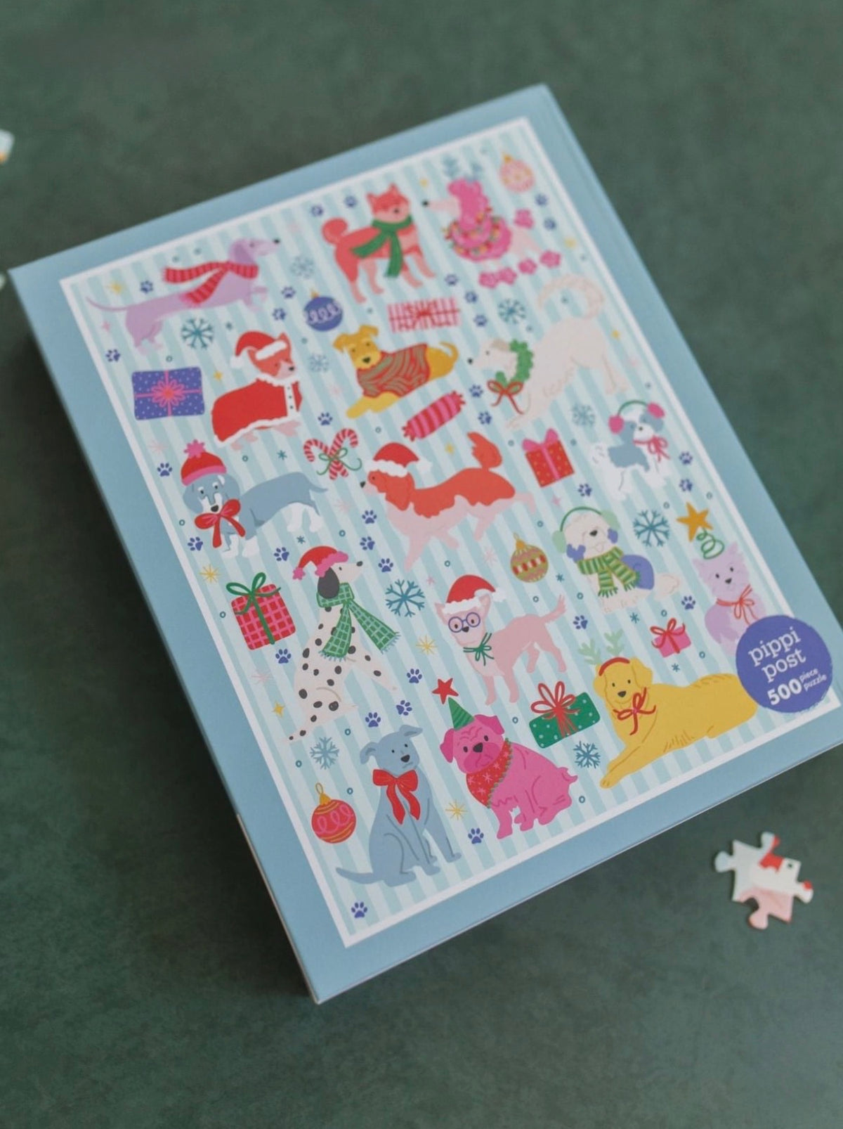 Pippi Post "Christmas Dogs" Puzzle- 500 piece