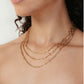 Rizen Chain Breaker Cross Necklace-Gold